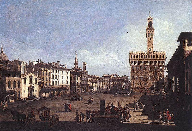 Bernardo Bellotto La Piazza della Signoria a Firenze Germany oil painting art